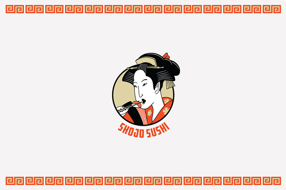 Shojo Sushi Logo Template in Logo Templates - product preview 8