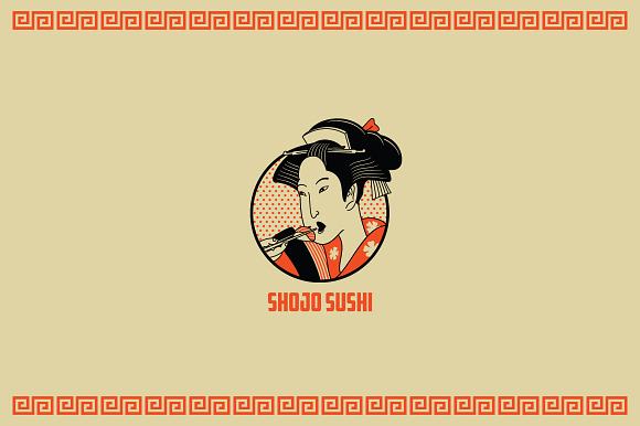 Shojo Sushi Logo Template in Logo Templates - product preview 1