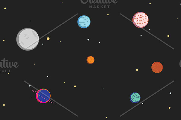 30 planets illustrations