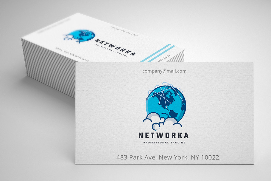 Network Cloud Data Logo in Logo Templates - product preview 8