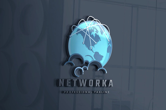 Network Cloud Data Logo in Logo Templates - product preview 1