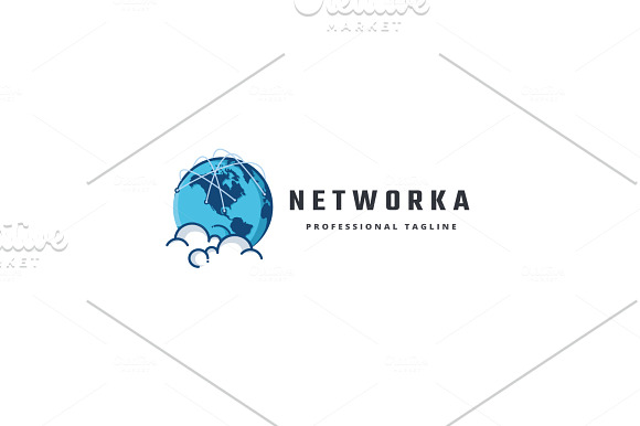 Network Cloud Data Logo in Logo Templates - product preview 4