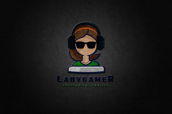 Lady Gamer Logo in Logo Templates - product preview 1