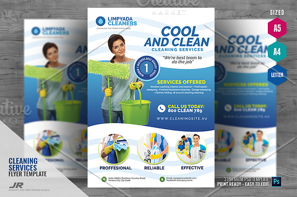 Commercial Cleaning Company Flyer in Flyer Templates - product preview 3