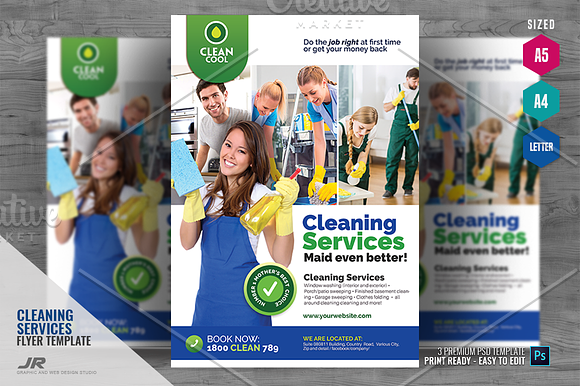 Household Cleaning Service Flyer in Flyer Templates - product preview 3