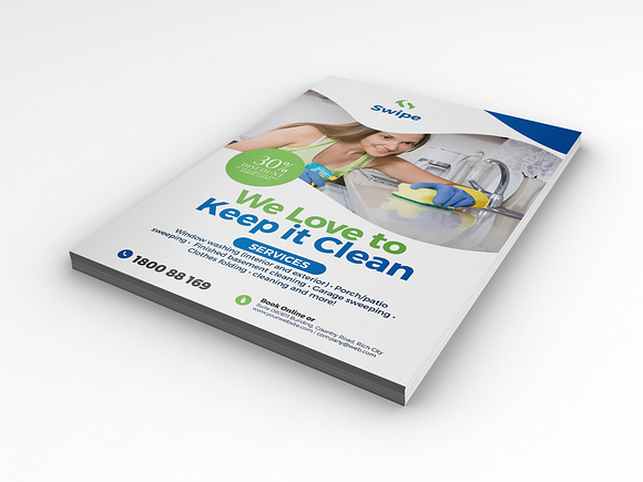 House Cleaners Flyer in Flyer Templates - product preview 1
