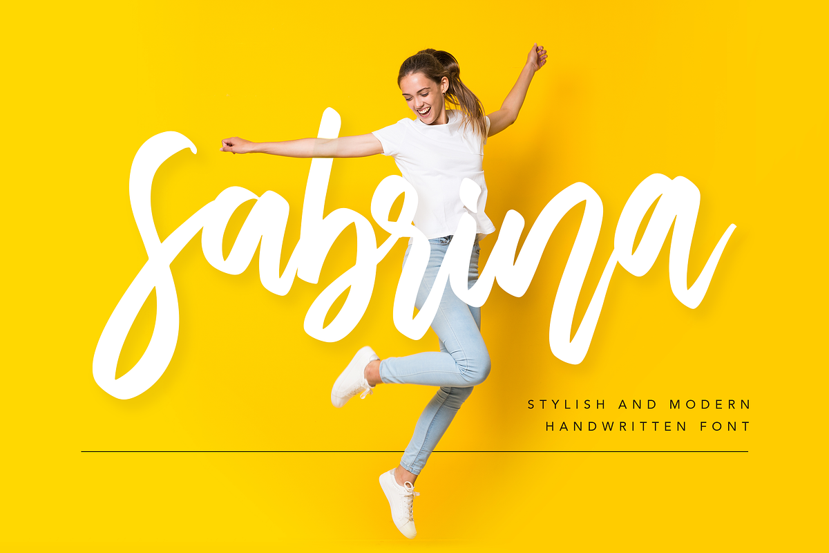 Sabrina Handwritten Font in Display Fonts - product preview 8