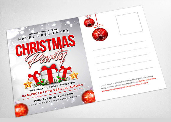 Christmas Postcard in Postcard Templates - product preview 3