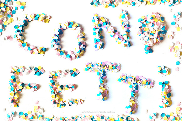 Confetti handmade letters in Graphics - product preview 2