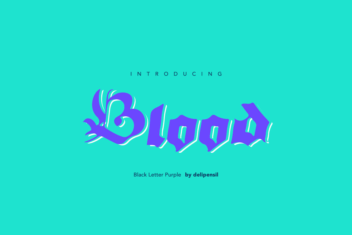 Blood Regular in Blackletter Fonts - product preview 8