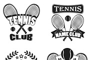 Tennis labels and badges set.Logos