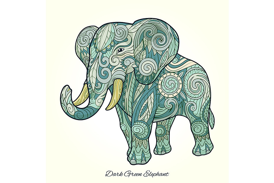 Elephant ornament artwork