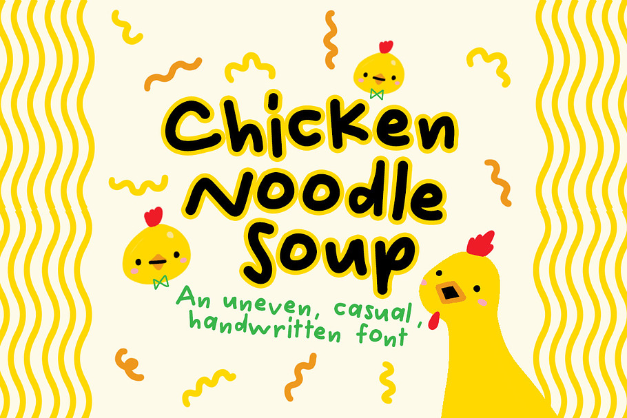Chicken Noodle Soup Font in Sans-Serif Fonts - product preview 8