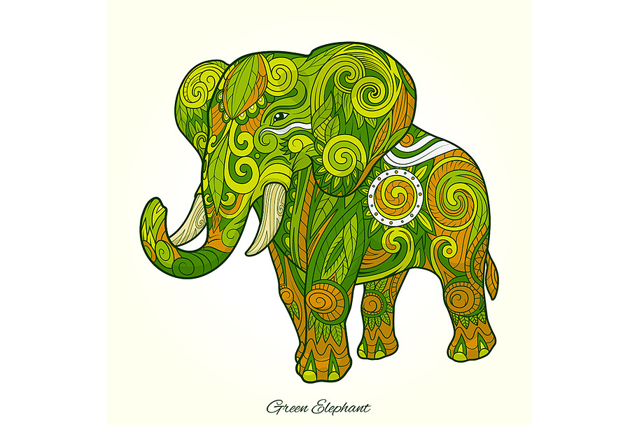 Elephant ornament artwork 02