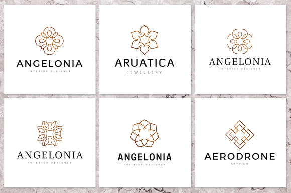 30 Geometric Linear Logo Pack in Logo Templates - product preview 3