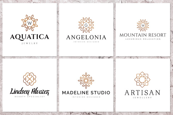 30 Geometric Linear Logo Pack in Logo Templates - product preview 5