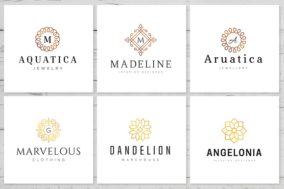 30 Geometric Linear Logo Pack in Logo Templates - product preview 6