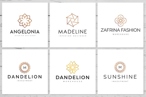 30 Geometric Linear Logo Pack in Logo Templates - product preview 7