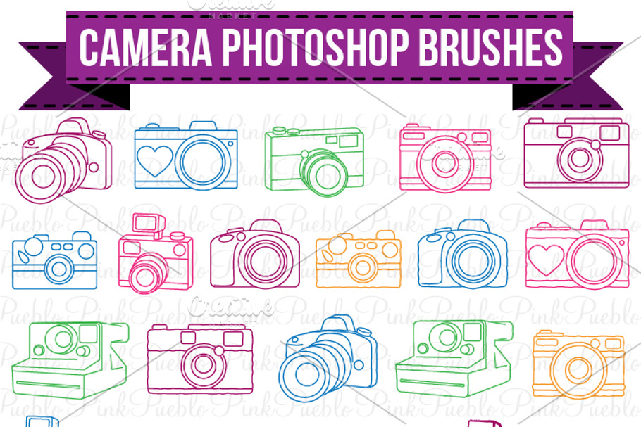 Camera Photoshop Brushes in Photoshop Brushes - product preview 8
