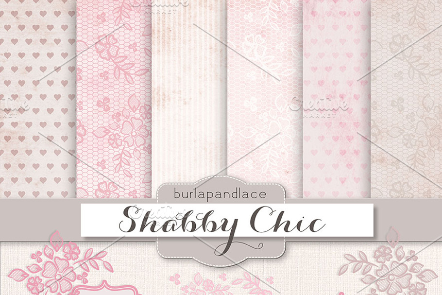 Shabby chic pink pale