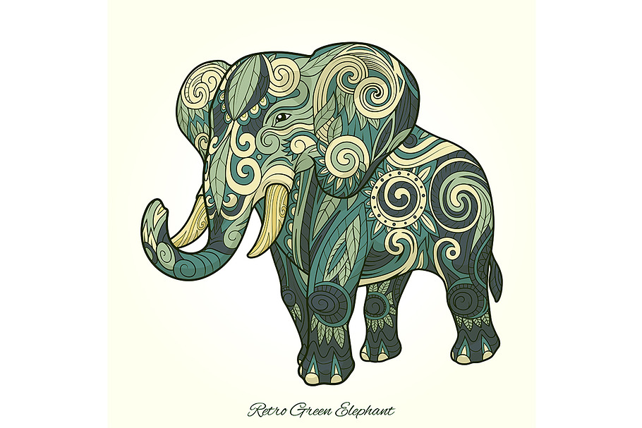 Elephant ornament artwork 03