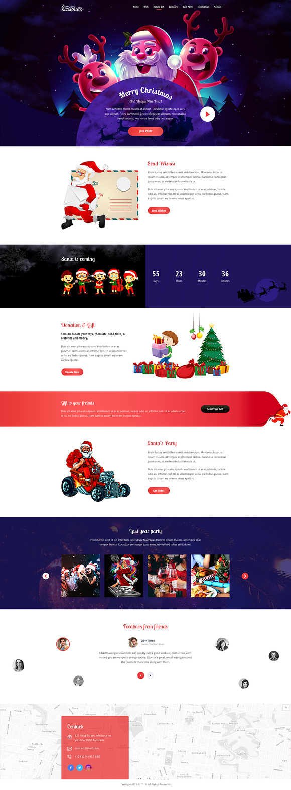 Christmas PSD Template in Landing Page Templates - product preview 1