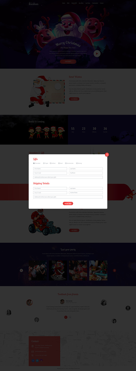 Christmas PSD Template in Landing Page Templates - product preview 2