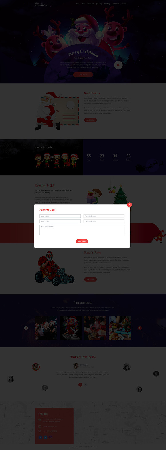 Christmas PSD Template in Landing Page Templates - product preview 5