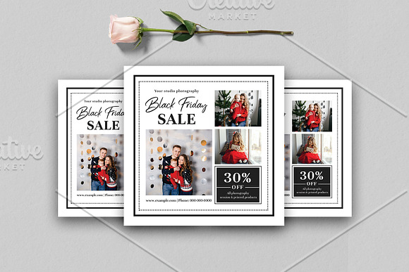 Black Friday Marketing Card V1097 in Flyer Templates - product preview 1