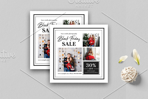 Black Friday Marketing Card V1097 in Flyer Templates - product preview 2