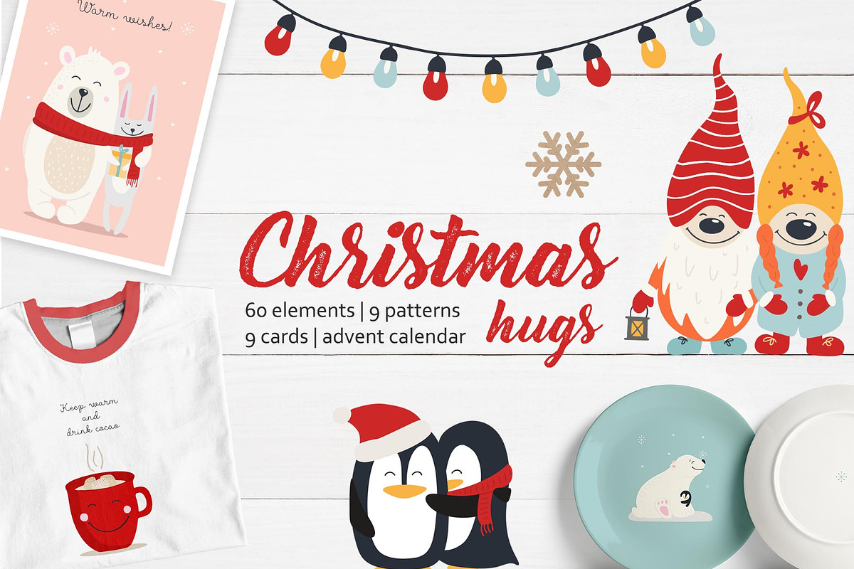 Christmas hugs collection in Illustrations - product preview 8