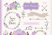 Wedding flowers purple