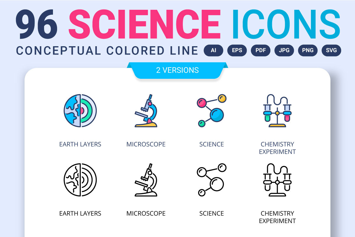 96 Science icons in Science Icons - product preview 8