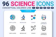 96 Science icons