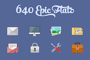 640 Flat icons+PixelDropr
