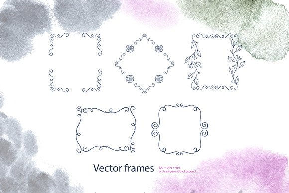 Mystical wreaths and frames in Illustrations - product preview 4