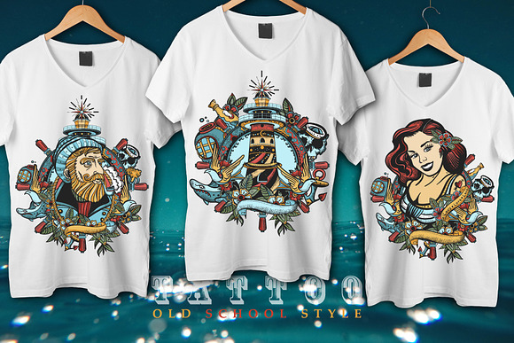 Sea adventures tattoo in Graphics - product preview 5