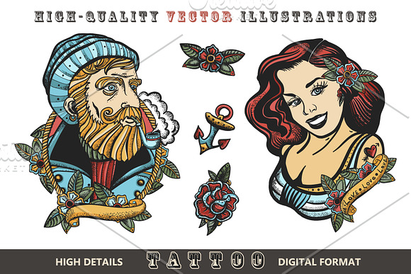 Sea adventures tattoo in Graphics - product preview 7
