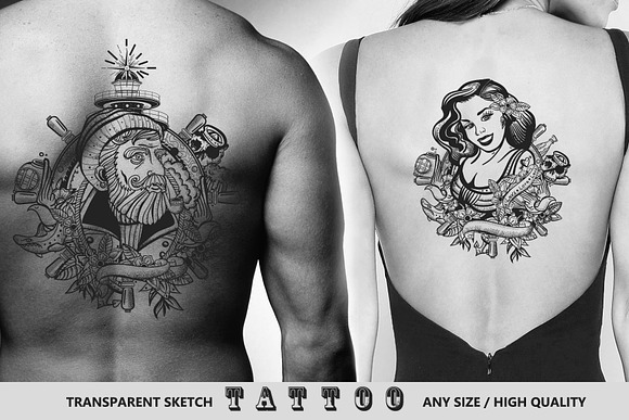 Sea adventures tattoo in Graphics - product preview 10