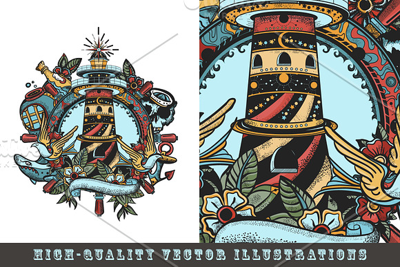 Sea adventures tattoo in Graphics - product preview 11