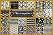 Set of 21 seamless  patterns