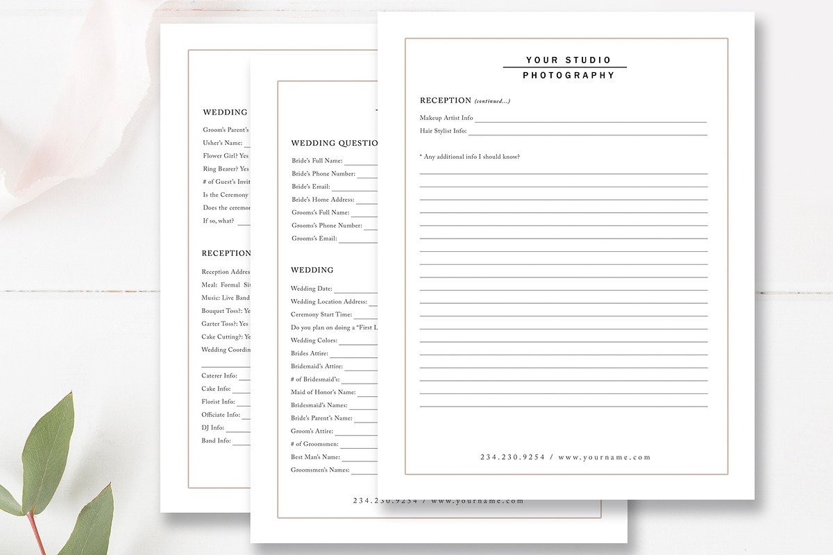 Wedding Planning Questionnaire in Stationery Templates - product preview 8