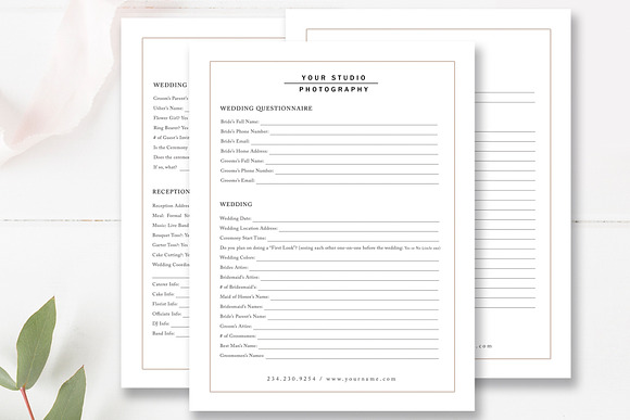 Wedding Planning Questionnaire in Stationery Templates - product preview 1