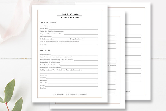 Wedding Planning Questionnaire in Stationery Templates - product preview 2