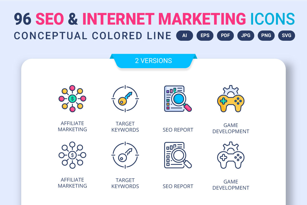 96 SEO and Internet Marketing Icons in Marketing Icons - product preview 8