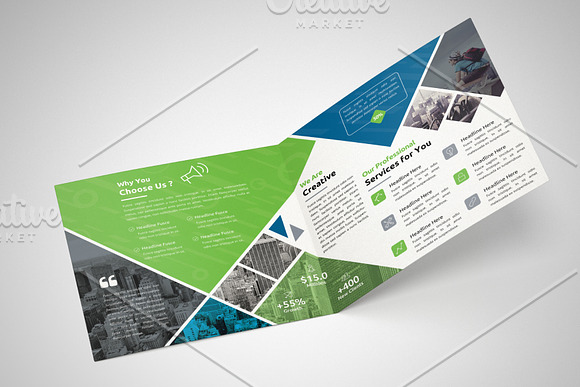 Square Bifold Brochure template in Brochure Templates - product preview 2