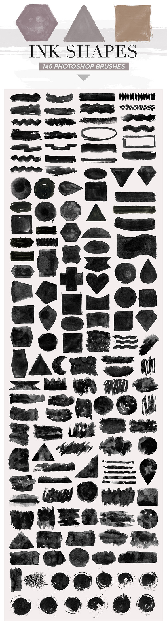 487 Ink Shapes Photoshop Brushes in Add-Ons - product preview 1