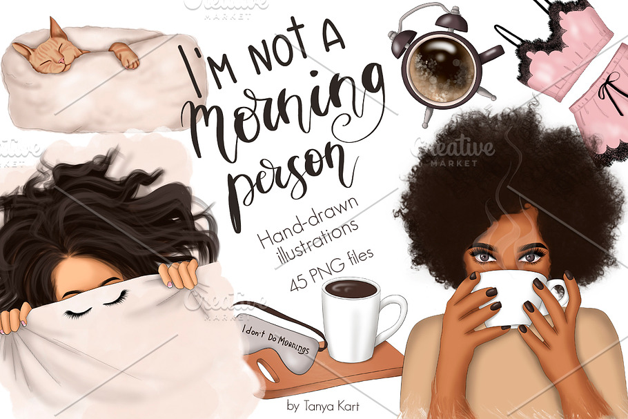 Morning Person Clipart & Patterns