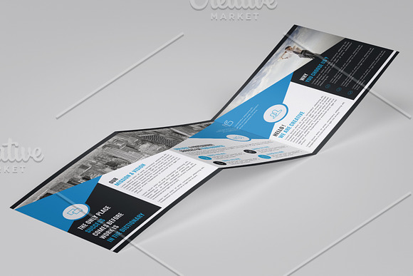 Square Trifold Brochure Template in Brochure Templates - product preview 3