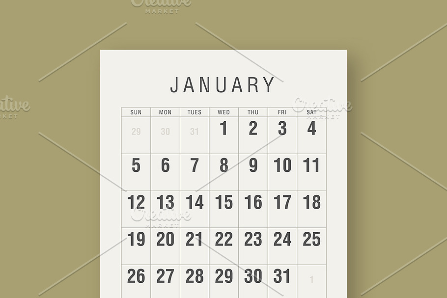 Calendar 2020 Planner Vintage Design in Stationery Templates - product preview 8